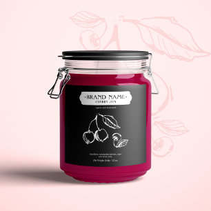Conception Étiquette d'emballage Cherry Jam Jar