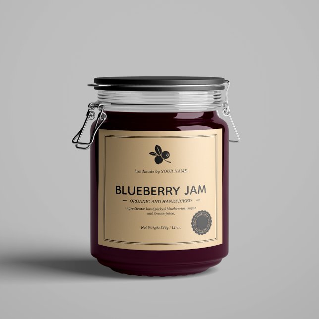 Conception Étiquette d'emballage de confiture de b (Créateur téléchargé)