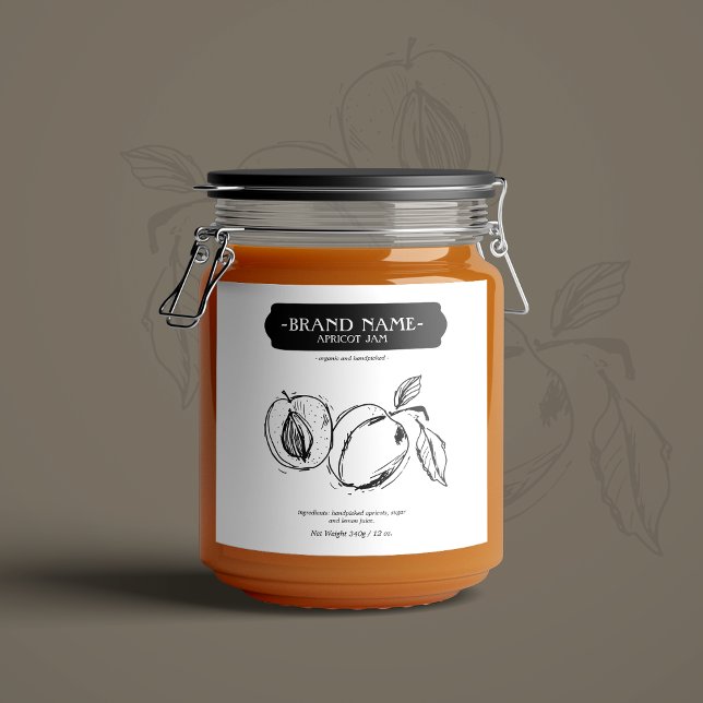 Conception Étiquette d'emballage de la jam d'abric (Créateur téléchargé)