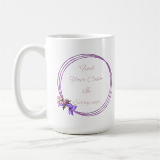 Conception florale et citation de tasse
