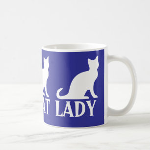 Conception folle de tasse de café de dame de chat