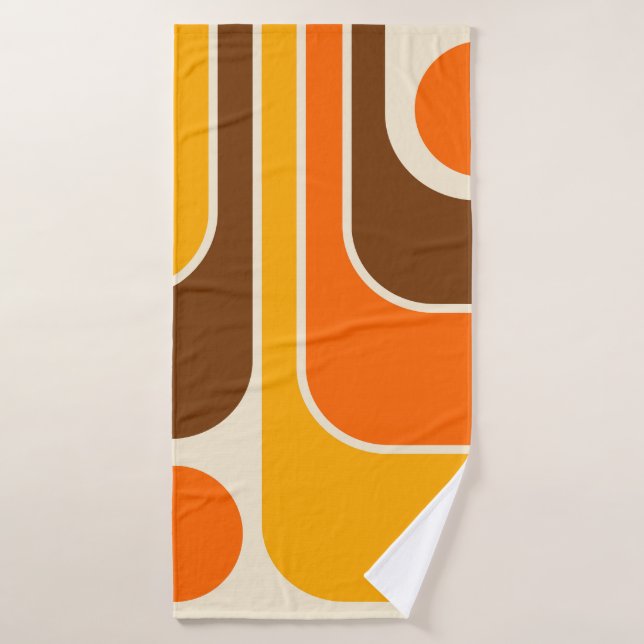 Conception géométrique moderne du milieu du siècle (Serviette de bain)