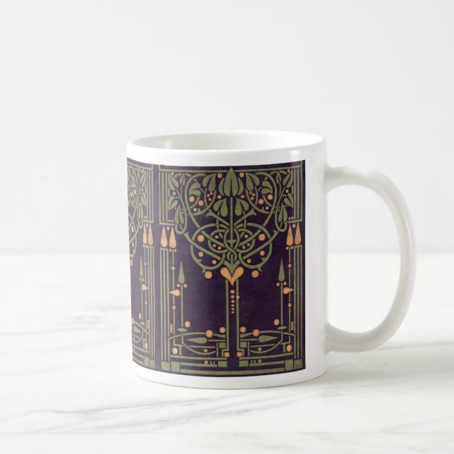 Conception géométrique rétro Café Mug (Droite)