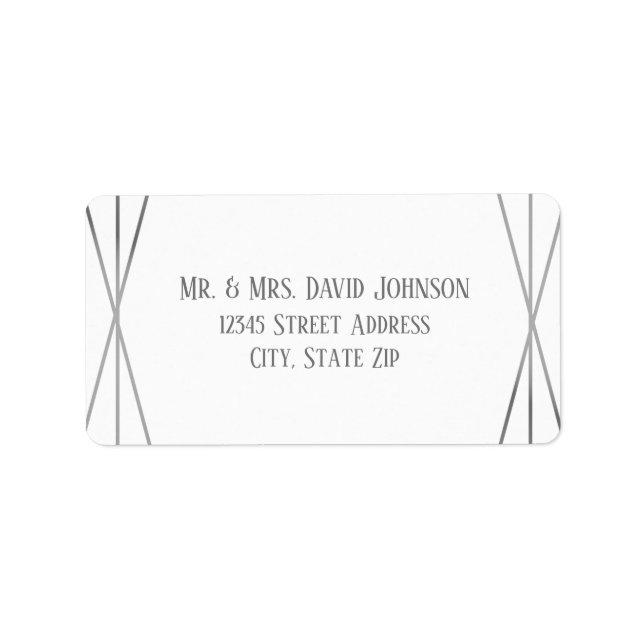 Conception gris moyen - Étiquette de adresse (Devant)