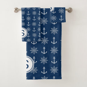 Conception marine traditionnelle bleue et blanche