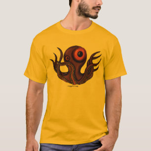 Conception mignonne de T-shirt de poulpe drôle