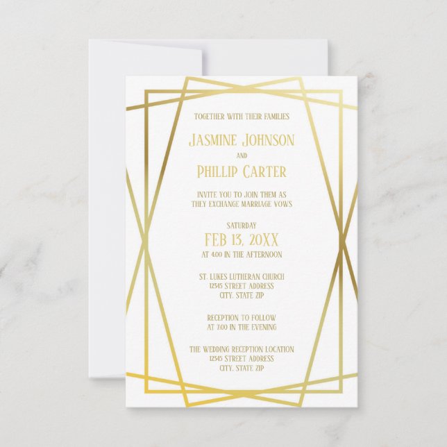 Conception milieu de gamme - Invitation Mariage/Ré (Devant)