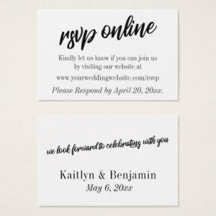 Conception minimaliste, Mariage en ligne RSVP