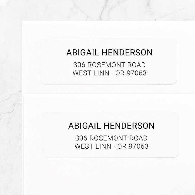 Conception minimaliste moderne Basic 10 | Adresse  (Modern simple and minimalistic basic return address label template. Design your own!)