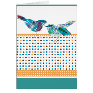 Conception moderne de polka d'oiseau bleu mignon