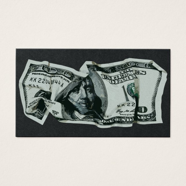 Conception moderne d'un billet de 100 $ froissé (Devant)