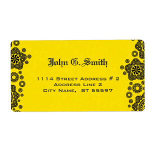 Conception Motif Cercle Jaune et Noir
