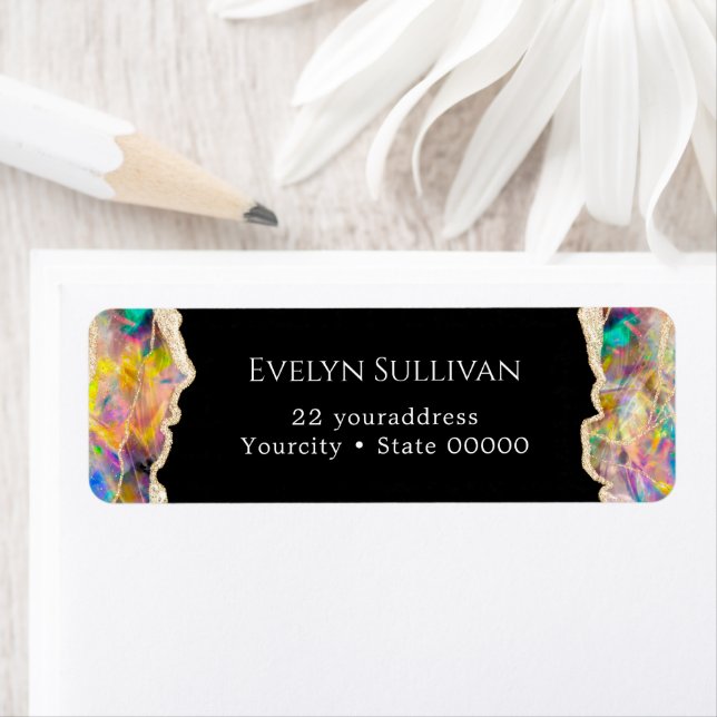 Conception optique sur l'étiquette d'adresse de re (En situation)