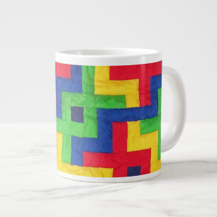 Conception Patchwork coloré Jumbo Coffee Mug