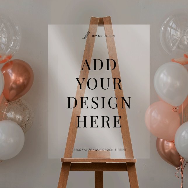 Conception personnalisée 24x36" avec signature d'é (Custom artwork acrylic event sign portrait)