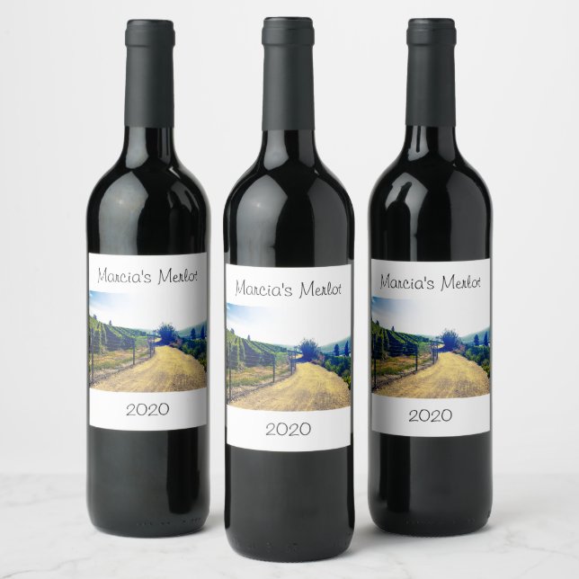 Conception personnalisée de Étiquette de vin rouge (Bouteilles)