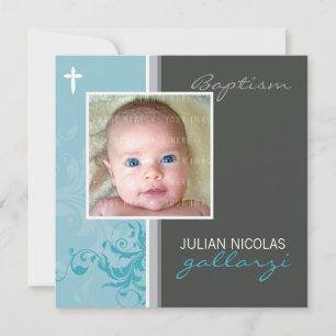 CONCEPTION PERSONNALISÉE :: Invitation de baptême 