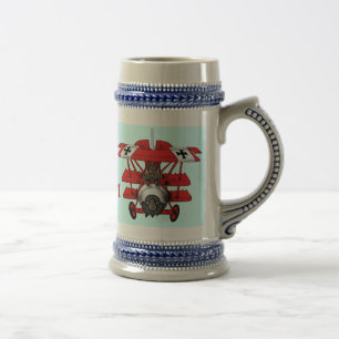 Conception plate de tasse de bière de baron rouge