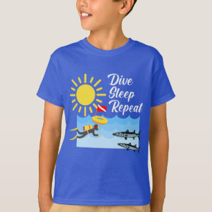 Conception répétée du sommeil de plongée - T-shirt