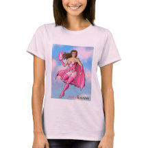 Conception rose 6 de T-shirt de croisé