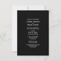 Conception simple B&G - Invitation de mariage/réce