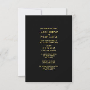 Conception simple B&G - Invitation de mariage/réce