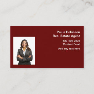 Conception simple de Carte de visite photo Realtor