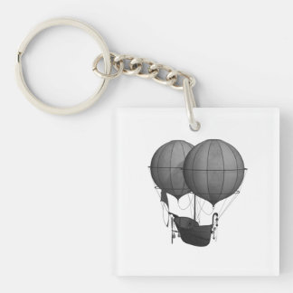 Conception Steampunk Machine Volante Noir et Blanc