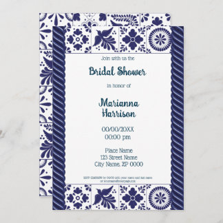 Conception Talavera Mexicaine Invitation de douche