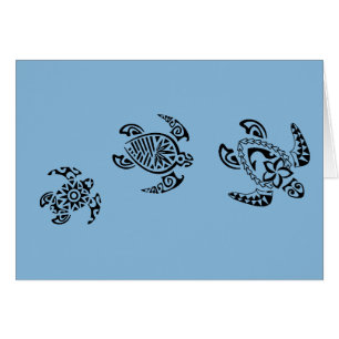 Conception tribale de trio de tortue