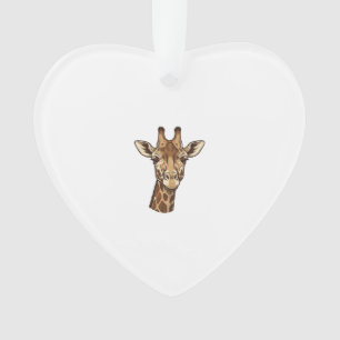 Conception vectorielle de tête de girafe gravée vi