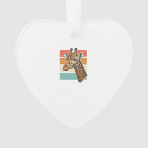 Conception vectorielle de tête de girafe rétro vin