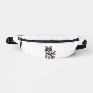 Conception vectorielle vintage d'un chiot husky pa