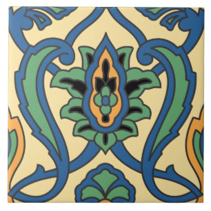 Conception vintage de carreau de céramique d'île