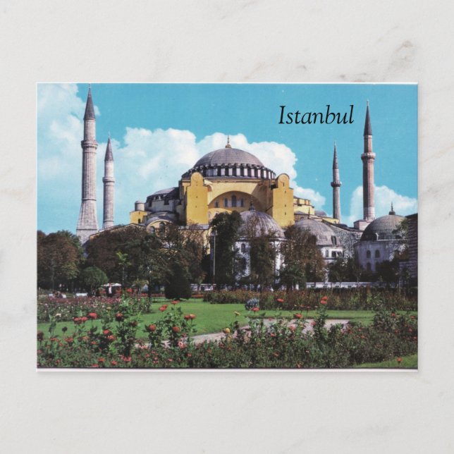 Conception vintage de carte postale d'Istanbul (Devant)