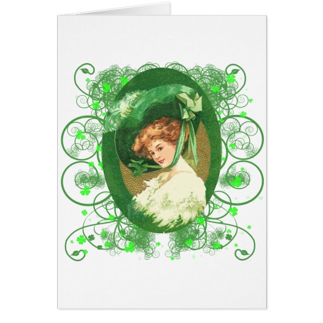 Conception vintage de femme assez irlandaise (Devant)