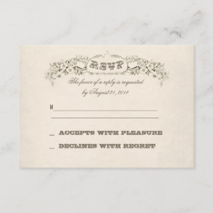 Conception vintage florale de mariage rsvp