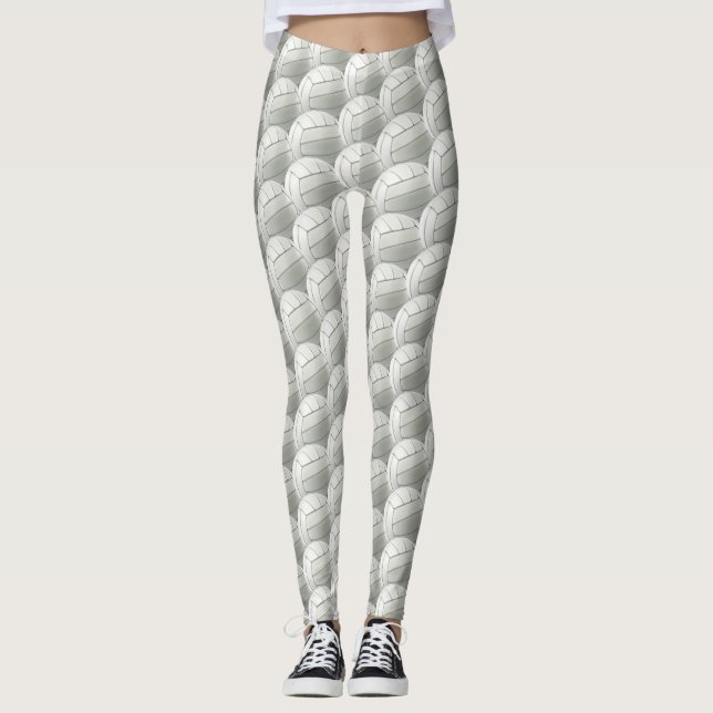 Conception Volleyballs Partout Imprimé Leggings (Devant)