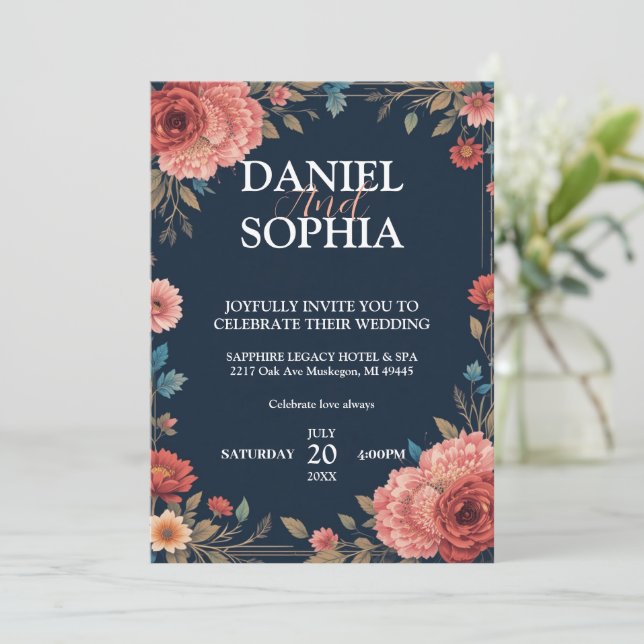 Conceptions de faire-part de mariage élégants - Cé (Debout devant)