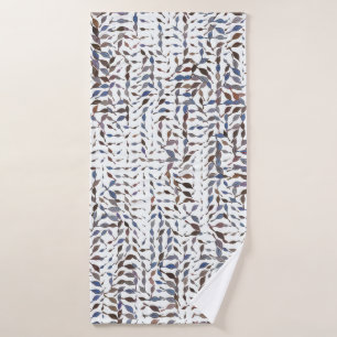 Conceptual background leaves drawing pattern. Styl Bath Towel