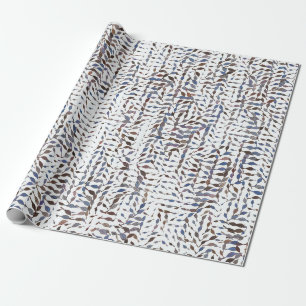 Conceptual background leaves drawing pattern. Styl Wrapping Paper