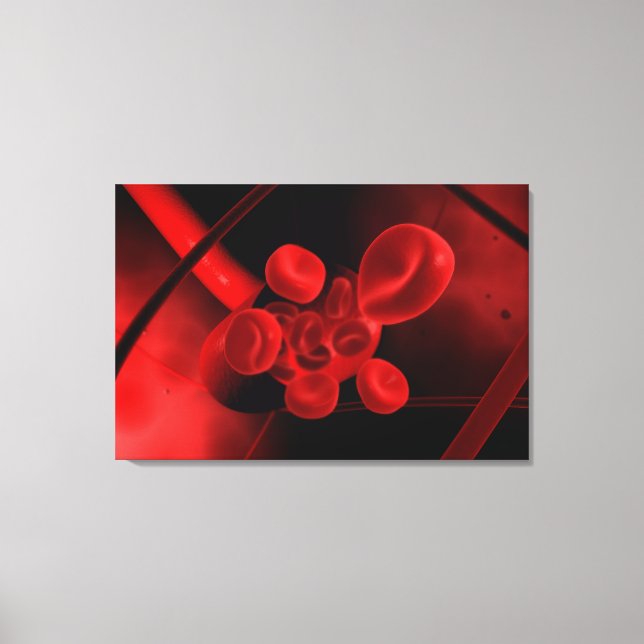 Conceptual Image Of A Blood Vessel Canvas Print (Front)
