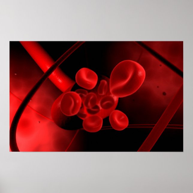 Conceptual Image Of A Blood Vessel Poster (Front)