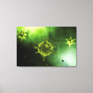 Conceptual Image Of Common Virus Canvas Print