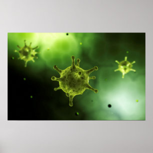 Conceptual Image Of Common Virus Poster