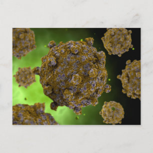 Conceptual Image Of Coxsackievirus 2 Postcard