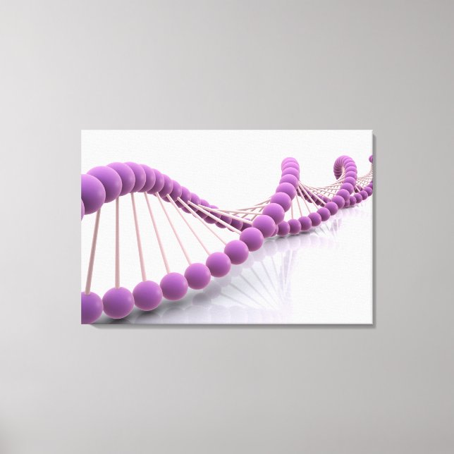 Conceptual Image Of DNA 4 Canvas Print (Front)