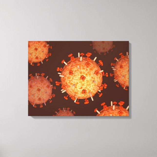 Conceptual Image Of Influenza Causing Flu 2 Canvas Print (Front)