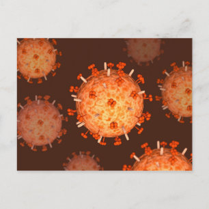 Conceptual Image Of Influenza Causing Flu 2 Postcard
