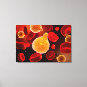 Conceptual Image Of Plasmodium Causing Malaria 2 Canvas Print